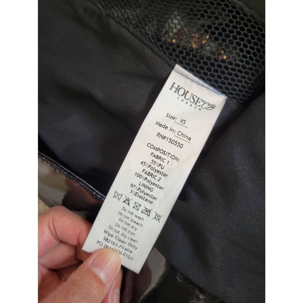 House of CB Firalla Black Vegan Leather Dress XS NWT - Picture 9 of 15